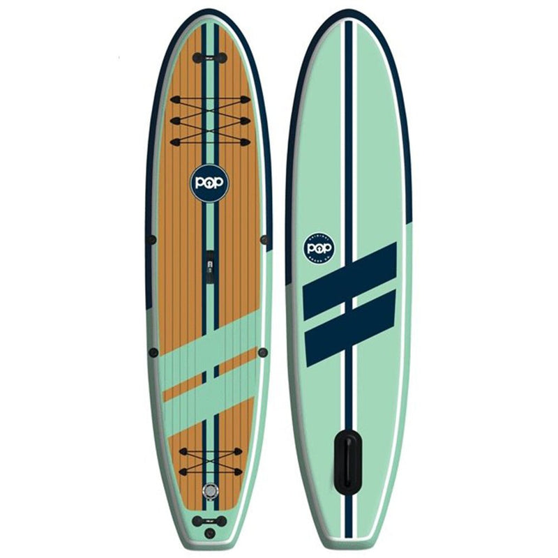 POP BOARD CO Inflatable Paddle Board 11'0 Yacht Hopper Teak/Blue/Mint (94875656) - SAKSBY.com - Stand Up Paddle Boards - SAKSBY.com