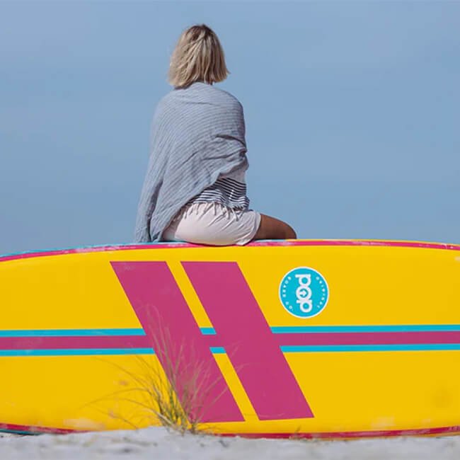 POP BOARD CO Inflatable Paddle Board 11'0 Yacht Hopper Turq/Pink/Ylw - SAKSBY.com - Stand Up Paddle Boards - SAKSBY.com