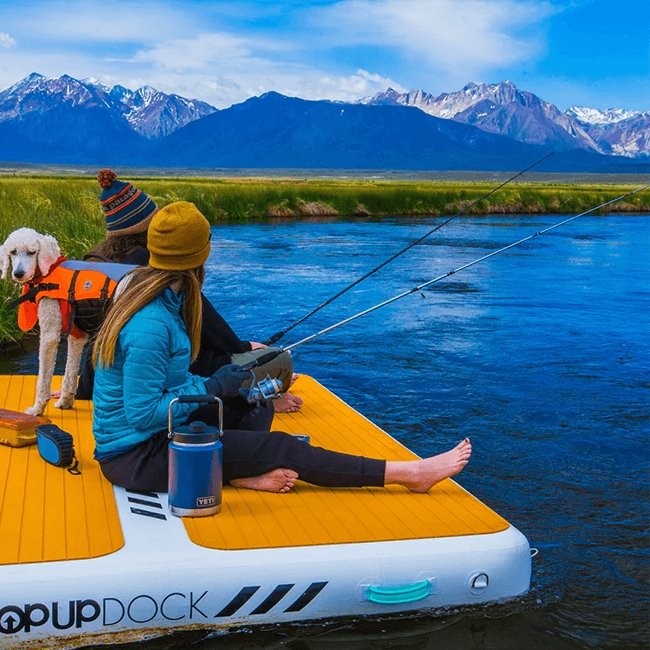 POP BOARD CO Large Inflatable PopUp Dock, 8x7' - SAKSBY.com - Stand Up Paddle Boards - SAKSBY.com