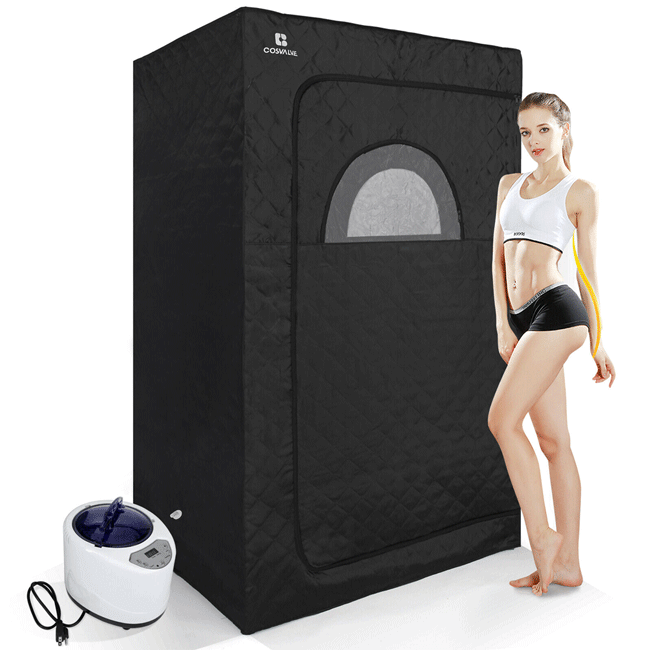 Portable 2.6L Full Size Personal Home Steam Room Heated Sauna, 1000W - SAKSBY.com - Portable Steam Sauna - SAKSBY.com