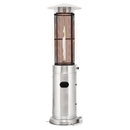 Portable Cylindrical Freestanding Outdoor Round Glass Tube Propane Patio Heater, 41K BTU - SAKSBY.com - Full View
