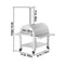Portable Outdoor Stainless Steel Wood Fired Pizza Oven, 46'' (SAK46584) - Saksby Wholesale - Dimensions