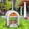 Portable Outdoor Stainless Steel Wood Fired Pizza Oven, 46'' (SAK46584) - Saksby Wholesale - Outdoor Setup
