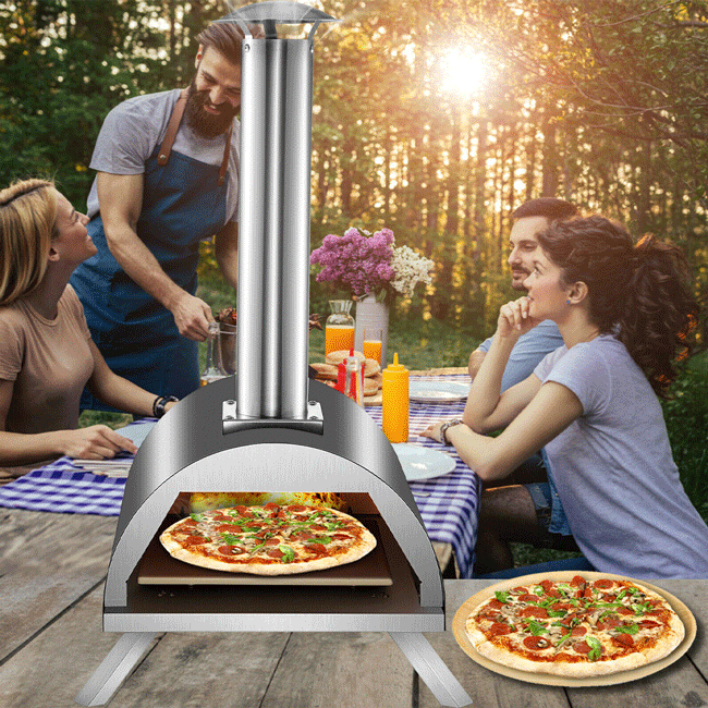Portable Outdoor Wood Pellet Fired Pizza Oven - SAKSBY.com - Pizza Makers & Ovens - SAKSBY.com