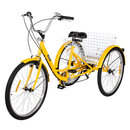 Portable Premium 7-Speed Adult Three Wheel Tricycle Bike W/ Basket, 26" - SAKSBY.com - Adult Tricycles - SAKSBY.com