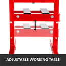 Heavy Duty 20 Ton H-Frame Hydraulic Shop Press Jack Stand Machine W/ Plate (SAK52926) - Saksby Wholesale - Adjustable Working Table View