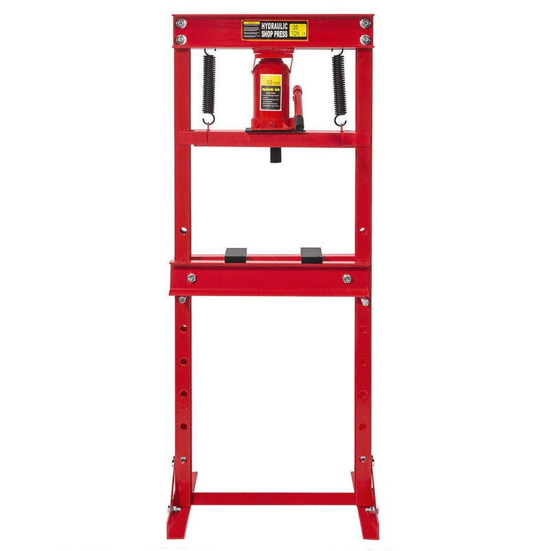 Heavy Duty 20 Ton H-Frame Hydraulic Shop Press Jack Stand Machine W/ Plate (SAK52926) - Saksby Wholesale - Front View