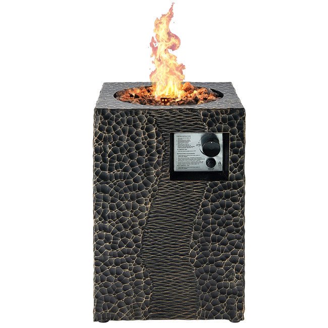 Premium 16FT Square Outdoor Propane Fire Pit W/ Lava Rocks Waterproof Cover, 30,000 BTU (93195268) - SAKSBY.com - Home Improvement - SAKSBY.com