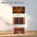 Premium 2-Person Mahogany Wooden Low EMF Outdoor FAR-Infrared Heat Home Personal Spa Sauna W/ Bluetooth Audio & LED Lights, 1750W (91482635) - SAKSBY.com - Saunas - SAKSBY.com