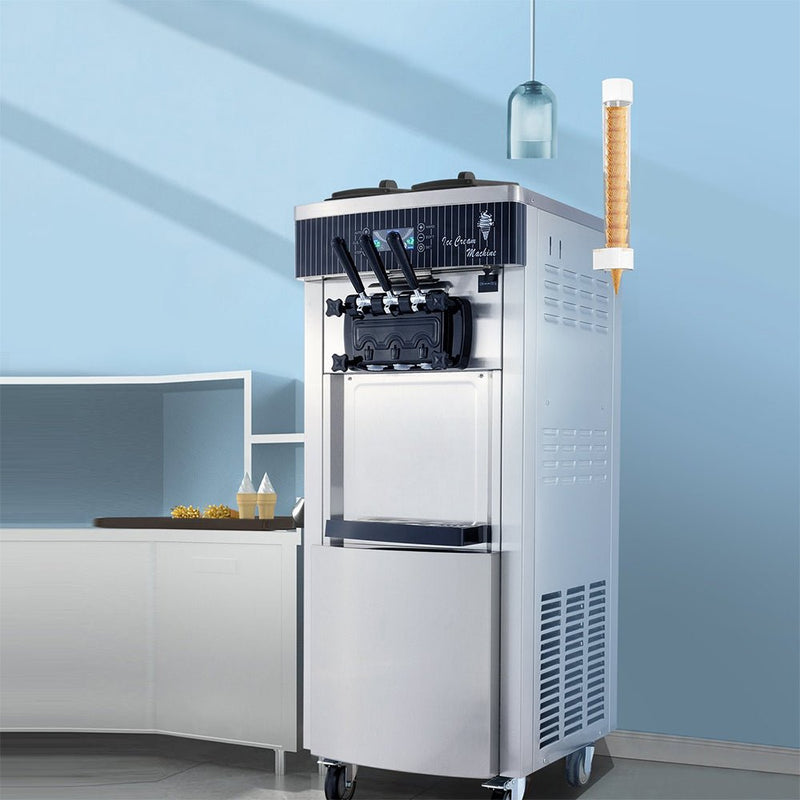 Premium 3 Flavors Commercial Soft Serve Yogurt Ice Cream Machine Maker (97524130) - SAKSBY.com - Side View