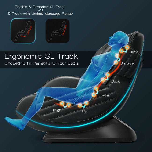 Premium 3D Full Body Zero Gravity Electric Shiatsu Massage Recliner Chair (93460921) - SAKSBY.com -Demonstration View