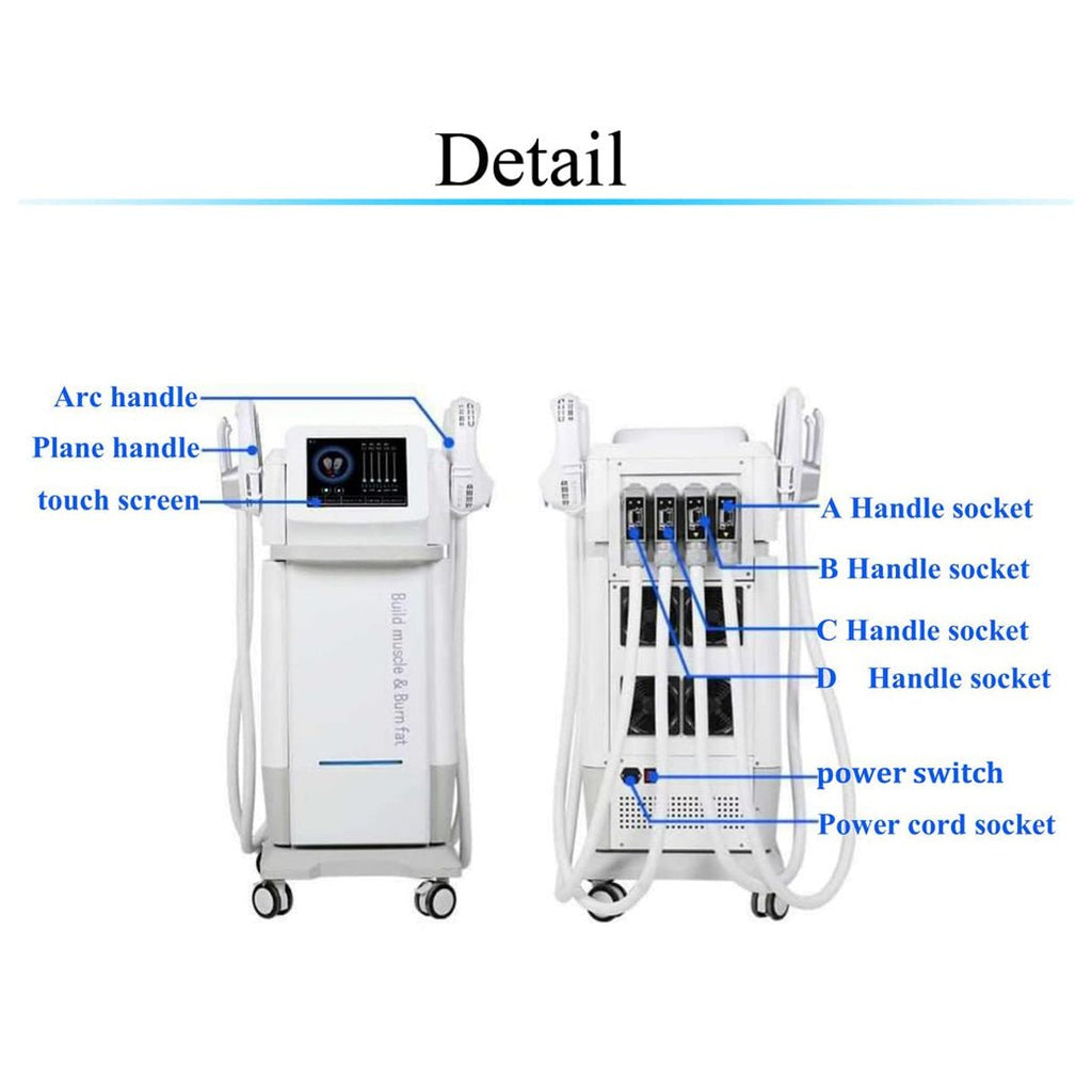 Premium 4-Handle Body, Abdomen And Buttock Muscle Shaping Machine With Trolley (95271463) - SAKSBY.com - Body Shaping Machine - SAKSBY.com