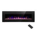 Premium 42'' Ultra Thin Wall Mounted LED Electric Recessed Fireplace Heater, 1500W (94825469) - SAKSBY.com Front View