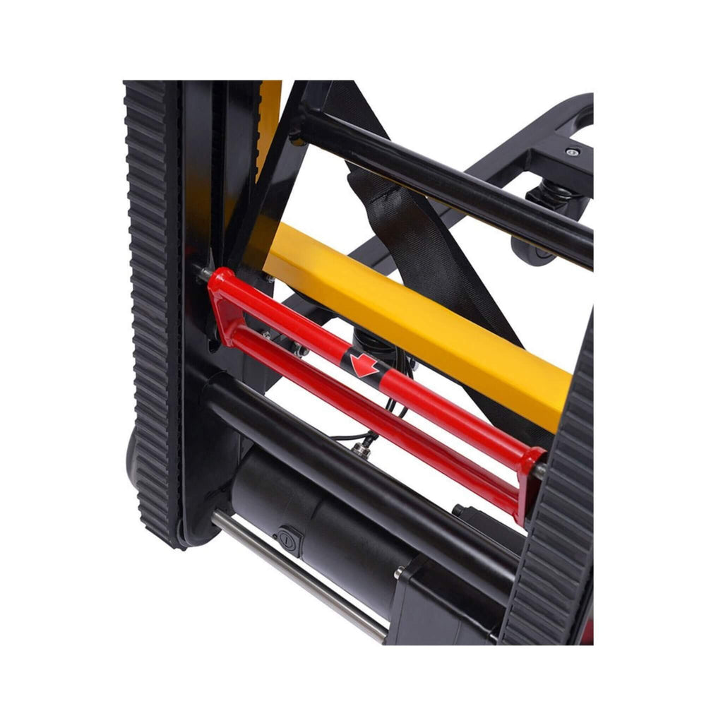 Premium 440LBS Electric Stair Climbing Dolly Hand Truck Folding Cart With Wheels (SAK31825) - Saksby Wholesale - Hand Brake View