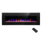 Premium 50'' Ultra Thin Wall Mounted LED Electric Recessed Fireplace Heater, 1500W (94621760) - SAKSBY.com - Front View