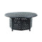 Premium 53" Round Espresso Brown Aluminum Propane Gas Firepit Table, 55K BTU (96423471) - SAKSBY.com - Fire Pits - SAKSBY.com