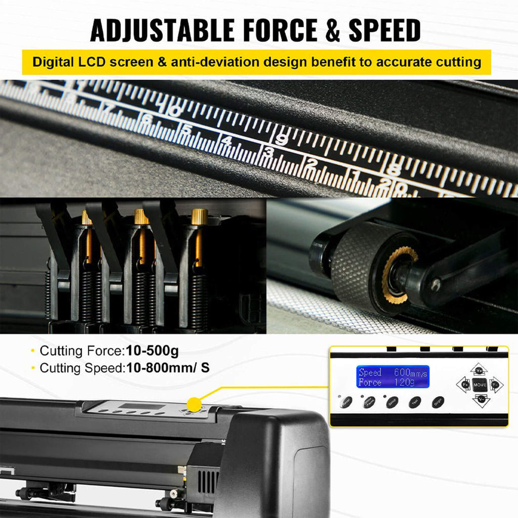 Premium 53-Inch Vinyl Design Cutting & Printing Machine Kit (SAK26843) - Saksby Wholesale - Adjustable Force And Speed
