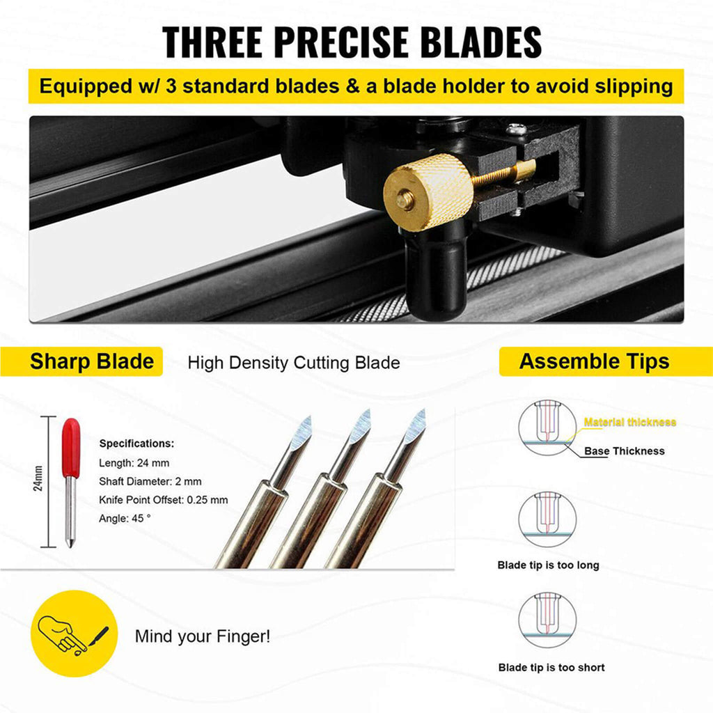 Premium 53-Inch Vinyl Design Cutting & Printing Machine Kit (SAK26843) - Saksby Wholesale - Blades