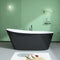 Premium 59" Acrylic Freestanding Oval Soaking Bathtub With Overflow & Chrome Drain, Black (91385264) - SAKSBY.com - Bathtubs - SAKSBY.com