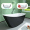 Premium 59" Acrylic Freestanding Oval Soaking Bathtub With Overflow & Chrome Drain, Black (91385264) - SAKSBY.com - Bathtubs - SAKSBY.com