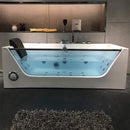 Premium 68" Bathroom Air Bubble Whirlpool Tub With Computer Control And LED Lights, White (93625417) - SAKSBY.com - Bathtubs - SAKSBY.com