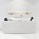 Premium 71-Inch Modern Acrylic Soaking Bathtub With Bubble Jets And LED Lighting (SAK96231) - Saksby Wholesale - Lifestyle Side View