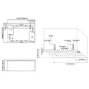 Premium 71-Inch Modern Acrylic Soaking Bathtub With Bubble Jets And LED Lighting (SAK96231) - Saksby Wholesale - Sizing
