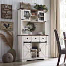 Premium 72-Inch Home Bar Wine Cabinet W/ Sliding Barn Door (SAK12947) - Saksby Wholesale - Dining Area View