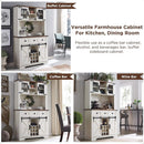 Premium 72-Inch Home Bar Wine Cabinet W/ Sliding Barn Door (SAK12947) - Saksby Wholesale - Multi-Purpose Design View