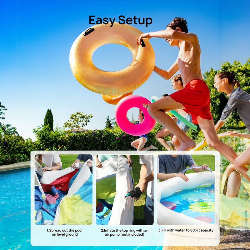 Premium Above Inflatable Ground Pool With Filter Pump, Ladder, Ground Cloth And Cover, 18FT (93641724) - SAKSBY.com - Pool & Spa - SAKSBY.com