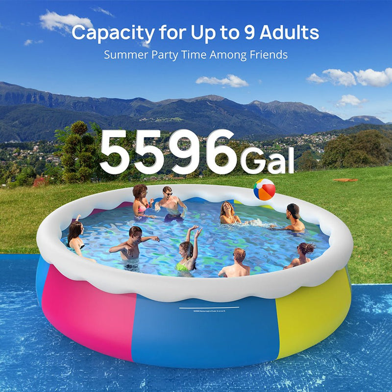 Premium Above Inflatable Ground Pool With Filter Pump, Ladder, Ground Cloth And Cover, 18FT (93641724) - SAKSBY.com - Pool & Spa - SAKSBY.com