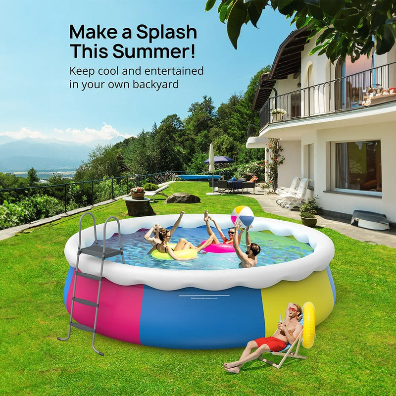 Premium Above Inflatable Ground Pool With Filter Pump, Ladder, Ground Cloth And Cover, 18FT (93641724) - SAKSBY.com - Pool & Spa - SAKSBY.com