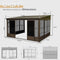 Premium Against Wall Mounted Solarium Sunroom With Galvanized Steel Sloping Roof, 10x12FT (96375241) - SAKSBY.com - Canopies & Gazebos - SAKSBY.com