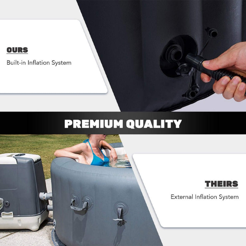 Premium Blow Up 6 Person Sauna Pool Hot Tub With 130 Jets, 7FT (SAK63510) - Saksby Wholesale -  Features View