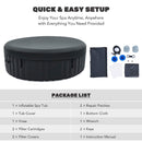 Premium Blow Up 6 Person Sauna Pool Hot Tub With 130 Jets, 7FT (SAK63510) - Saksby Wholesale -  Easy Setup View