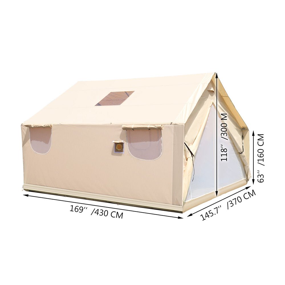 Premium Canvas Frame Fire Water Camping Wall Hunting Tent, 12x14' (92461382) - SAKSBY.com - Yurt Tent - SAKSBY.com