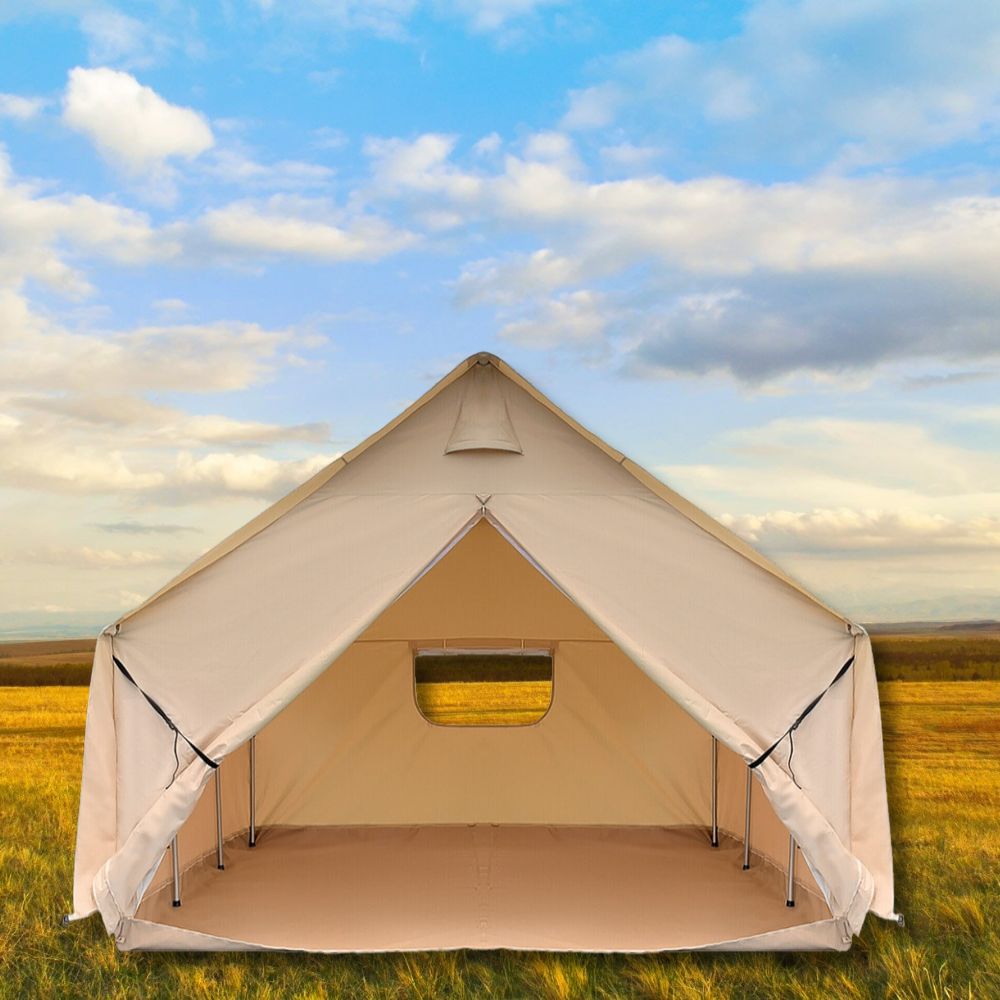Premium Canvas Frame Fire Water Camping Wall Hunting Tent, 12x14' (92461382) - SAKSBY.com - Yurt Tent - SAKSBY.com