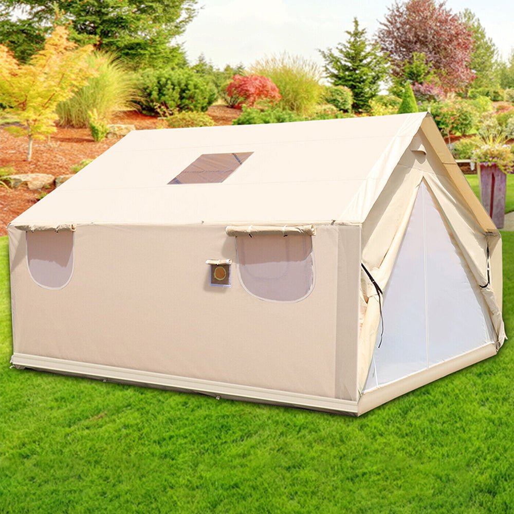 Premium Canvas Frame Fire Water Camping Wall Hunting Tent, 12x14' (92461382) - SAKSBY.com - Yurt Tent - SAKSBY.com