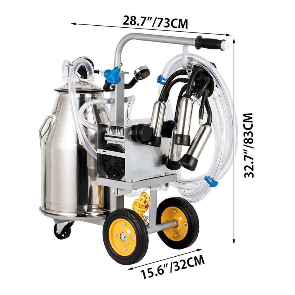 Premium Electric Cow Goat Milking Machine - Saksby Wholesale - Dimensions