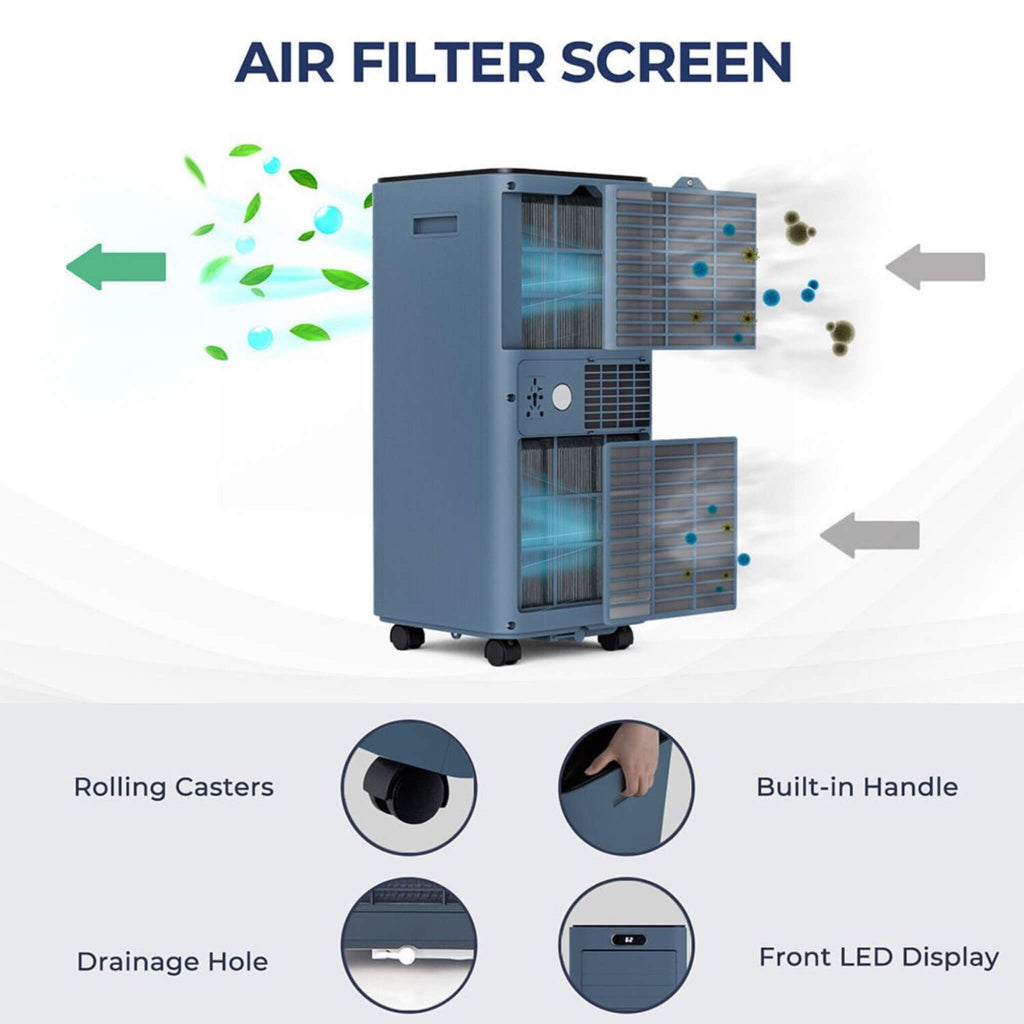 Premium Freestanding AC Unit With Remote Control, 10K BTU (SAK41642) - Saksby Wholesale - Air Filter View