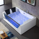 Premium Freestanding Rectangular Hydromassage Soaking Spa Bathtub, 71" (SAK28534) - Saksby Wholesale - Right Side View