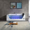 ‎Premium Freestanding Rectangular Hydromassage Soaking Spa Bathtub, 71" (96128534) - SAKSBY.com - Bathtubs - SAKSBY.com