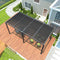 Premium Full Aluminum Patio Outdoor Louvered Pergola With Adjustable Hardtop Roof, 19x10FT (94186352) - SAKSBY.com - Canopies & Gazebos - SAKSBY.com
