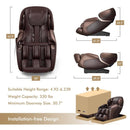Premium Full Body Zero Gravity Voice Controlled Shiatsu Massage Recliner Chair W/ Heat (95204873) - Comparison View