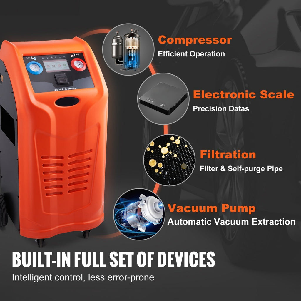 Premium Fully Automatic Dual Cylinder AC Refrigerant Recovery Machine Kit (94517360) - SAKSBY.com - SAKSBY.com