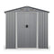 Premium Garden Galvanized Steel Storage Shed W/ Lockable Sliding Doors, 6x4' (SAK75842) - Saksby Wholesale - Front View