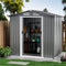 Premium Garden Galvanized Steel Storage Shed W/ Lockable Sliding Doors, 6x4' (SAK75842) - Saksby Wholesale - Lifestyle View