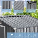 Premium Garden Galvanized Steel Storage Shed W/ Lockable Sliding Doors, 6x4' (SAK75842) - Saksby Wholesale - Features View
