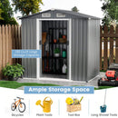 Premium Garden Galvanized Steel Storage Shed W/ Lockable Sliding Doors, 6x4' (SAK75842) - Saksby Wholesale - Storage Capacity View
