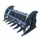 Premium Heavy Duty Root Rake Grapple Skidsteer Attachment With Teeth, 74" (93528174) - SAKSBY.com - Grapples - SAKSBY.com